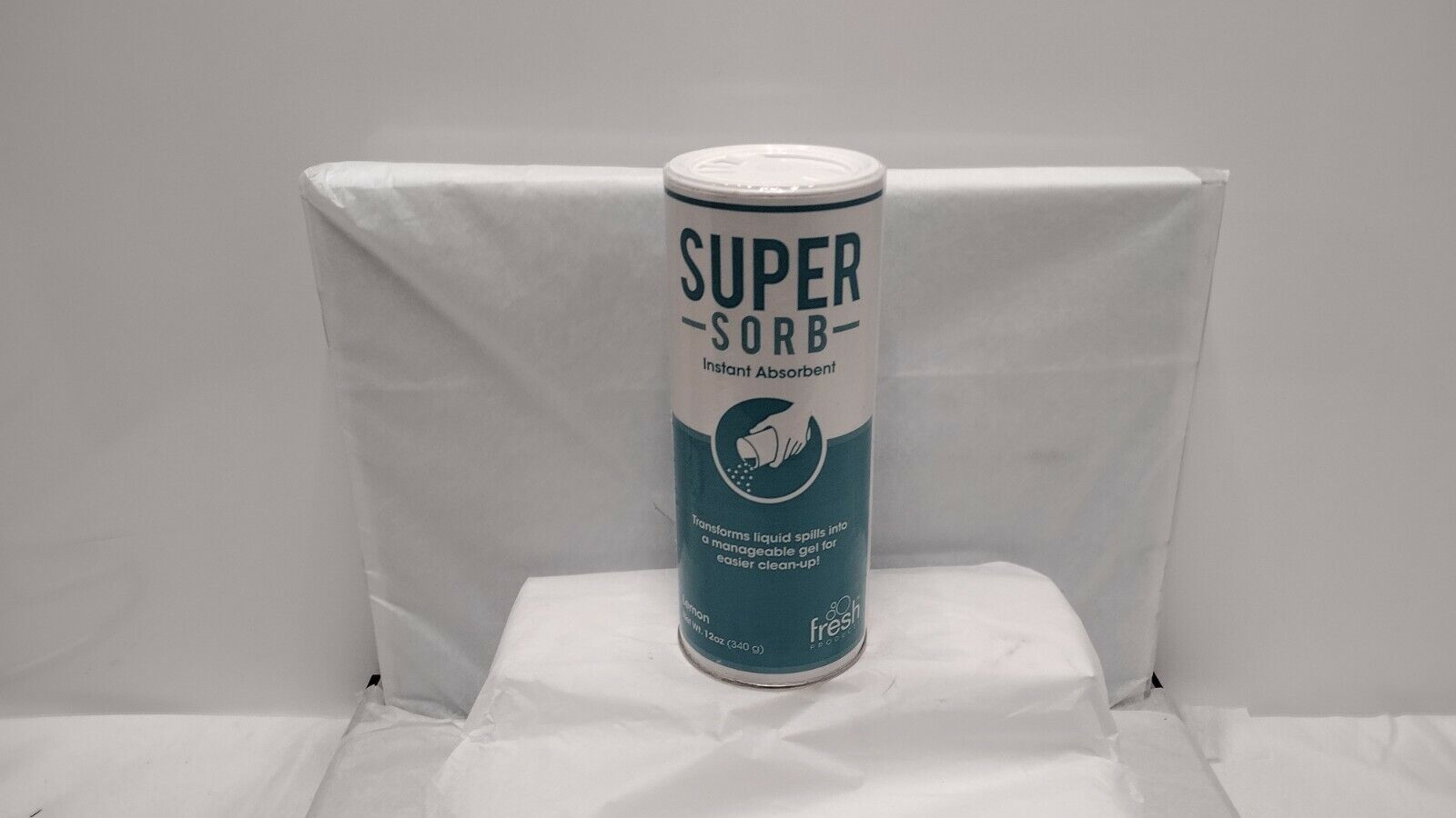 Primary image for SuperSorb Liquid Spills Absorbent, 12 oz. Shaker Can - Lemon Scent