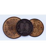 Lote De 3 Japonés Bronce Y Cobre Monedas MB + A Bu Estado - $105.00 CAD