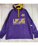 Los Angeles LA Lakers NBA XL Purple 1/4 Zip Windbreaker Jacket New Men - $548.16 MXN