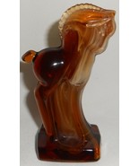 Heisey Mold - Imperial Glass CHOCOLATE CARAMEL SLAG Glass Horse Figurine... - $49.49