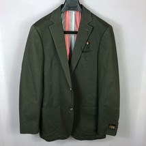 Flynt Olive Burton Cotton Blend Sport Coat Jacket Size 40L $325 - £51.95 GBP