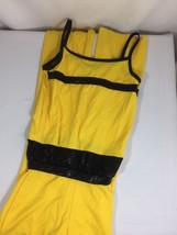 Women Yellow Hollowing Costume Size M Full Costuem Tank Top Bin78#41 - $26.90