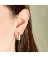 14K Yellow Gold Square Hoop Earrings - $315.55 CAD