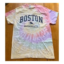 Boston Travel Pastel Tie Dye Tee Shirt Short Sleeve Top Casual, Size M - $15.82