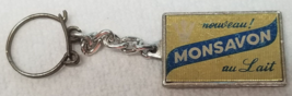 Monsavon au Lait Soap Advertisement Keychain Blue Yellow French 1960s Pl... - £9.62 GBP