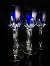Faberge Regency Goblets in Cobalt  Blue Crystal image 9