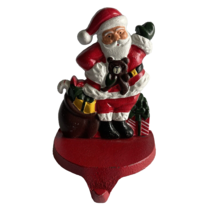 Cast Iron Santa Claus Lillian Vernon Christmas Stocking Holder Mantle Hook 1990 - £22.36 GBP