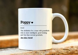 Poppy Mug Personalised Grandpa Gift Custom Grandfather Funny Birthday Present - £12.21 GBP
