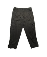 NWT WHBM Black Crop Pants Sz 10 Rhinestone Stud Cargo Style Embellished - $36.00