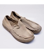 Crocs Men’s Santa Cruz Tan Canvas SlipOn Moc Toe Loafers Shoes SZ 13-Fra... - $383.31 MXN