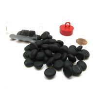 Gaming Stones Black Opal Frosted Glass Stones 4&quot; Tube - £14.43 GBP
