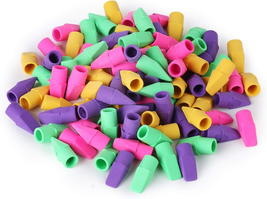 Erasers for Pencils, 120 Pack, Pencil Top Erasers, Eraser Caps, Kids, Cap Tops, - £9.70 GBP