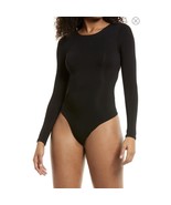 NAKED WARDROBE Black Long Sleeve Cutout Highneck Thong Bodysuit Size L W... - $644.33 MXN