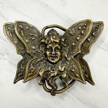 Bergamot Brass Works Vintage 1974 Fairy Butterfly Belt Buckle - £44.60 GBP