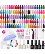 Beetles Gel Nail Polish Kit with U V Light 69 Pcs Emotional Spectrum 35 ... - $65.79