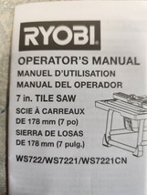 Ryobi WS722/WS7221  Tile Saw OEM Motor - £49.49 GBP