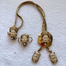 Selro Selini, asian princess, neckless &amp; clip earrings, beautiful &amp; very nice, - £112.72 GBP