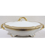 Wm Guerin Limoges Gold Trim Covered Serving Tureen Pitkin &amp; Brooks - $68.31