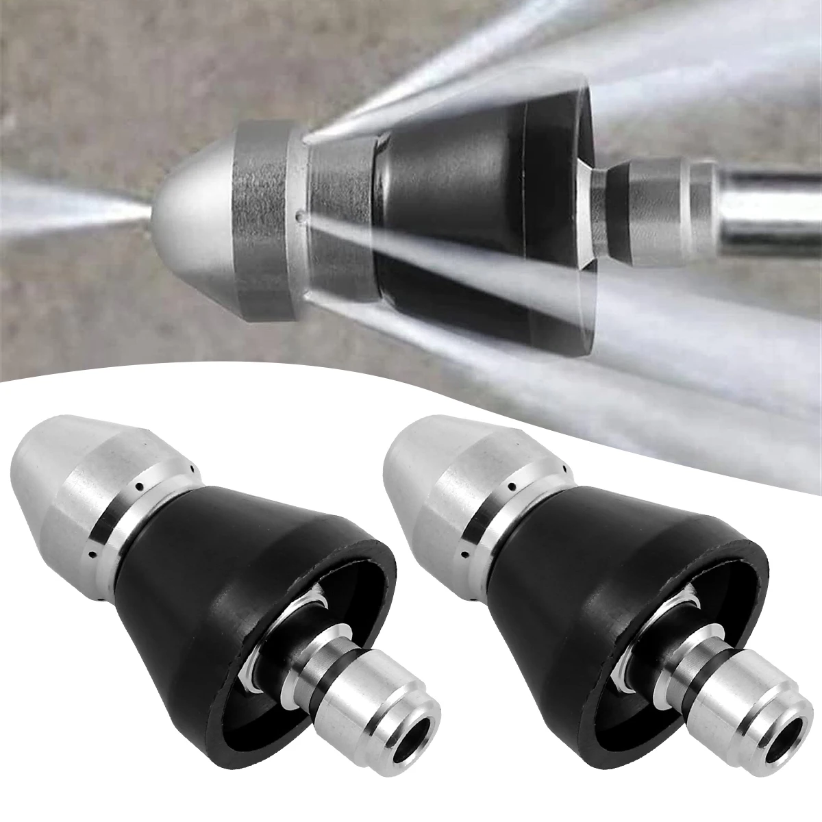 2Pcs Sewer Jetter Nozzle 5000 PSI High Pressure Drain Jetter Hose Nozzle... - $138.23