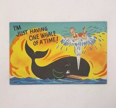 Vintage Whale Of A Time Comic Postcard Posted 1947 - £9.90 GBP