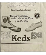 1923 Keds Sneakers U.S. Rubber Co Advertisement Footwear Ephemera 14 x 5.5&quot; - $19.99