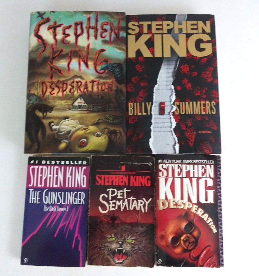 Lot Of 5 Stephen King Horror Novels 2 Hardback &amp; 3 Paperback Books - $24.70