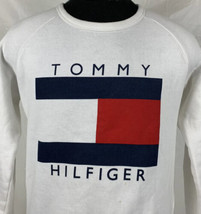 Tommy Hilfiger Sweatshirt Crewneck Flag Logo Spell Out Pullover Medium S... - $29.99
