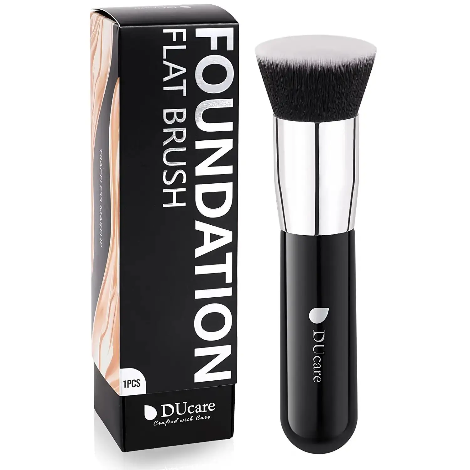 DUcare Black Flat Top Foundation Brush for Liquid Makeup Professional Stick Buff - $70.10