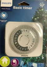 Philips - UP6001 - 24Hr 2 Outlet Plug In Mechanical Timer Polarized - White - £8.56 GBP