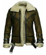 Mens B3 Bomber USAF Dukin Green Real Sheepskin Shearling Leather Jacket - €136,75 EUR+