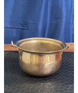 Vintage Solid Brass Bowl Size 4”H  X 6.5”W Two Loop/ Latch Both Sides - £6.78 GBP