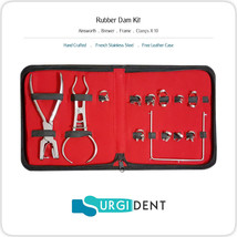RUBBER DAM PUNCH KIT DENTAL AINSWORTH BREWER FRAME 10 X CLAMPS INSTRUMENTS - £22.07 GBP