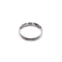 Pure Argent Massif Blanc Zircone Homme Bague Doigt - £15.14 GBP