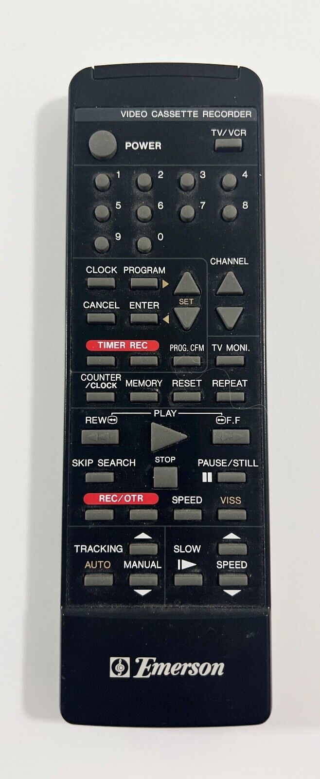 Primary image for Emerson Part No. 076R004060 Remote Video Cassette Recorder Remote. Tested Works!