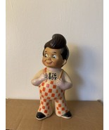 Vintage 1973 Bob&#39;s Big Boy Restaurant Rubber Coin Piggy Bank Doll Marrio... - $18.80