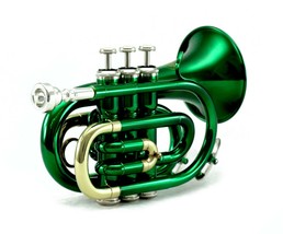 Guarantee Quality Sound Band Green Pocket Trumpet *Back-To-School-20-Days-Sale* - £203.27 GBP