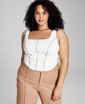 MSRP $29 And Now This Women Trendy Plus Size Seam Tank Top Beige Size 1X - £6.36 GBP