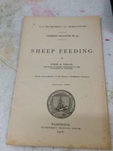 US DEPARTMENT OF AGRICULTURE FARMERS BULLETIN Sheep Feeding 1908 - $189.88 MXN