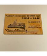 Vintage 1985 Washington-Arlington Cemetery Tour Adult Ticket Travel KG JD - $11.08 CAD