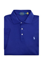 Polo Ralph Lauren Blue Custom Slim Fit Interlock Polo Shirt, XLarge XL PRL-002 - £78.72 GBP