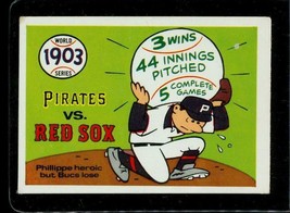 1970 Baseball Card Fleer Laughlin 1903 World Series Pirates vs Red Sox #1 - £7.26 GBP