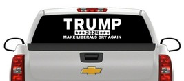 Trump 2024 Make Liberals Cry Again Sticker Window Decal Maga 11&quot; X 32&quot; Truck - £12.36 GBP
