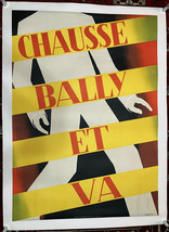Vintage Otto Morach &quot;Chausse Bally et Va&quot; 1928 Lithograph Poster - RARE - £2,159.04 GBP