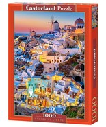 1000 Piece Jigsaw Puzzle, Santorini Lights, Puzzle of Greece, Island Par... - $36.55