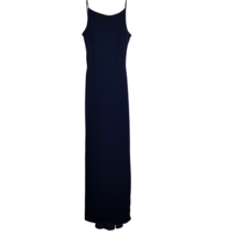 Jessica McClintock Gunne Sax Long Black Velvet Dress Sz 5 Open Back Bead... - £45.98 GBP