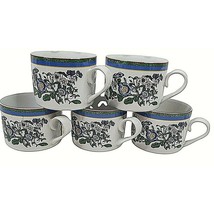 Vintage Smithsonian Institution Stoneware Coffee Cups Mugs Lot of 5 Botanical - £27.18 GBP