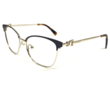 Longchamp Eyeglasses Frames LO2111 424 Navy Blue Gold Cat Eye Full Rim 5... - $69.87