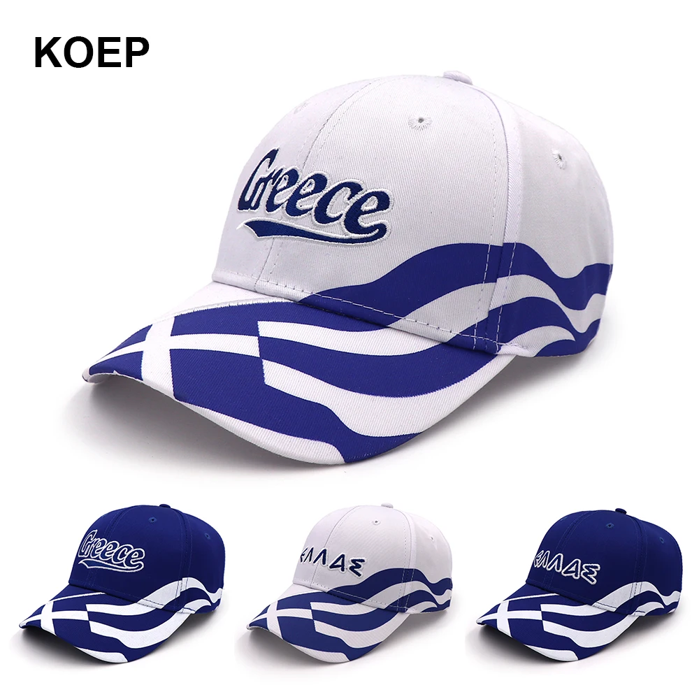 KOEP Wholesale Spring Fashion Baseball Cap Snapback Greece Flag Caps For Women - £12.20 GBP