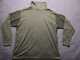 Vintage Cabelas Turtle Neck Mens 2XL Tall Made in USA Green - $17.82