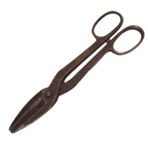 Vtg WISS-19 Inlaid FORGED Steel 12&quot; Straight Cut Tin Snips Scissors Tool W-19 - £9.74 GBP